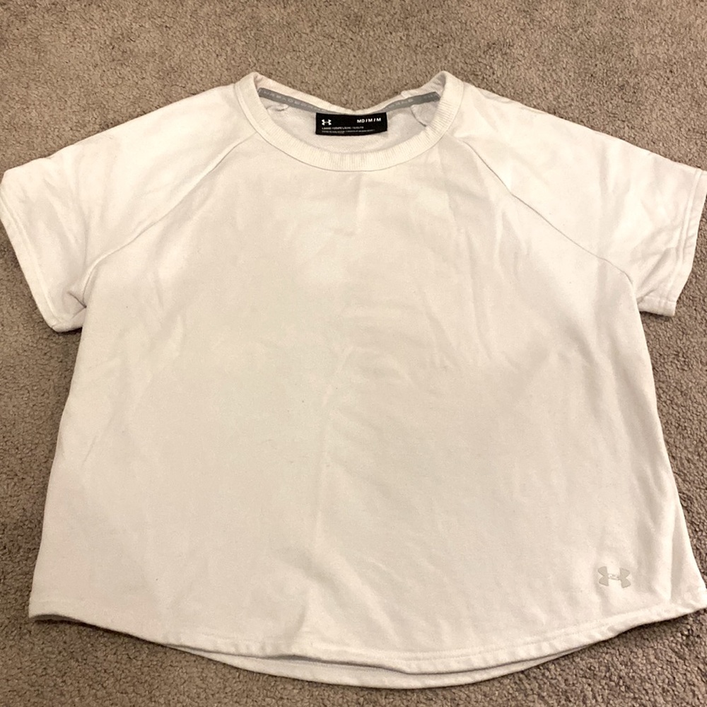 White Athletic Crop Top Size Medium